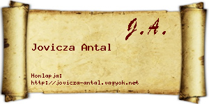 Jovicza Antal névjegykártya
